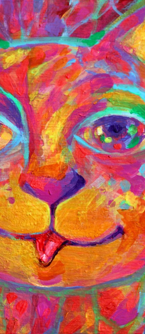 Neon Cat Dreams by Oxana Zaika