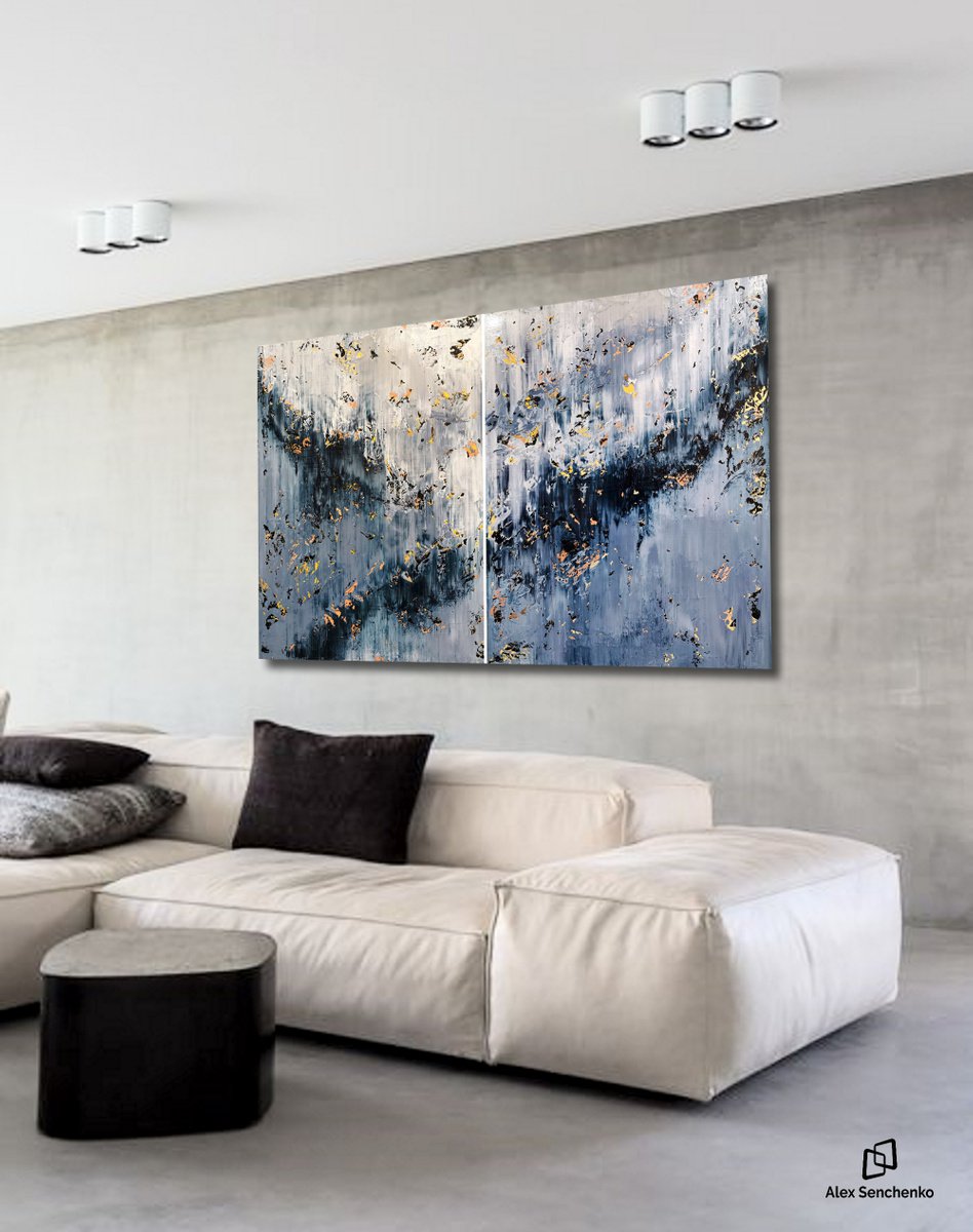 200x120cm. / abstract painting / Abstract 2203 by Alex Senchenko