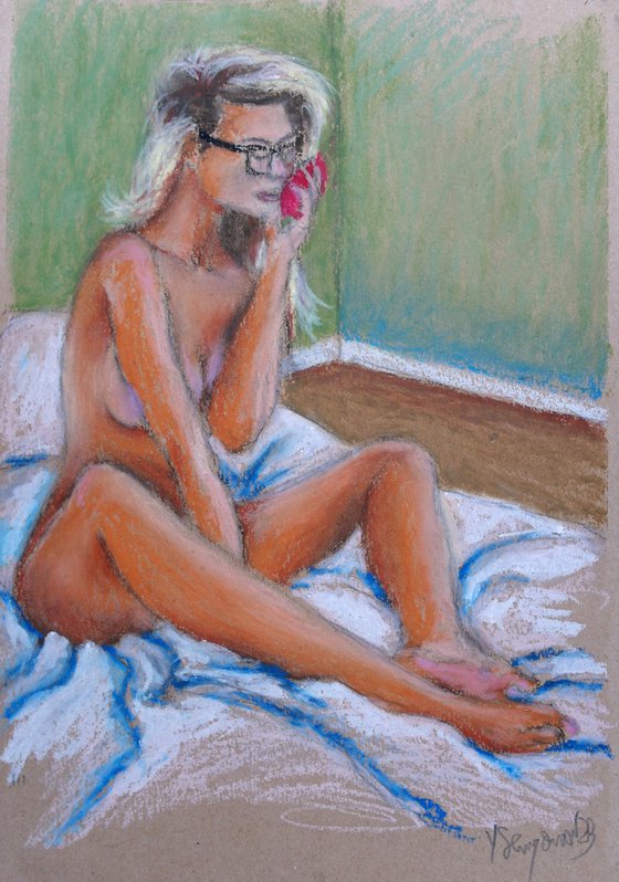 Female Figure 3 Oil Pastel Sketch