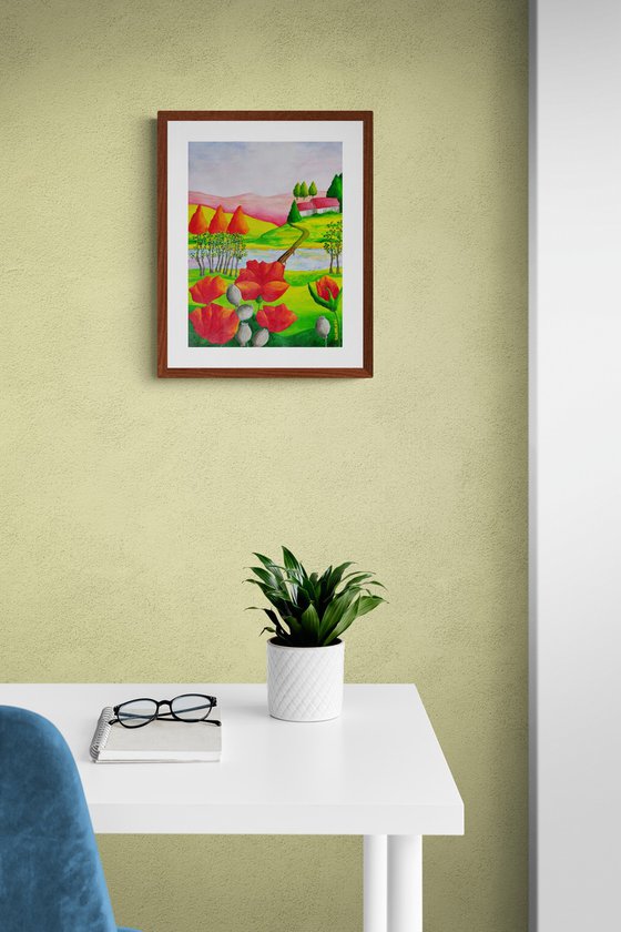 Spring country landscape