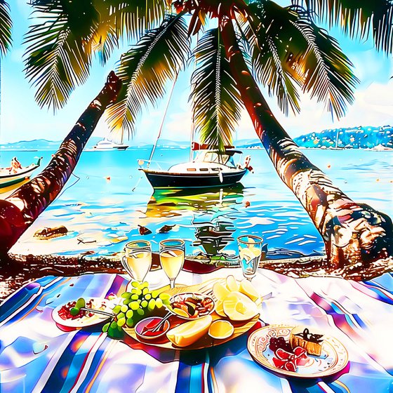 Breakfast on a tropical island