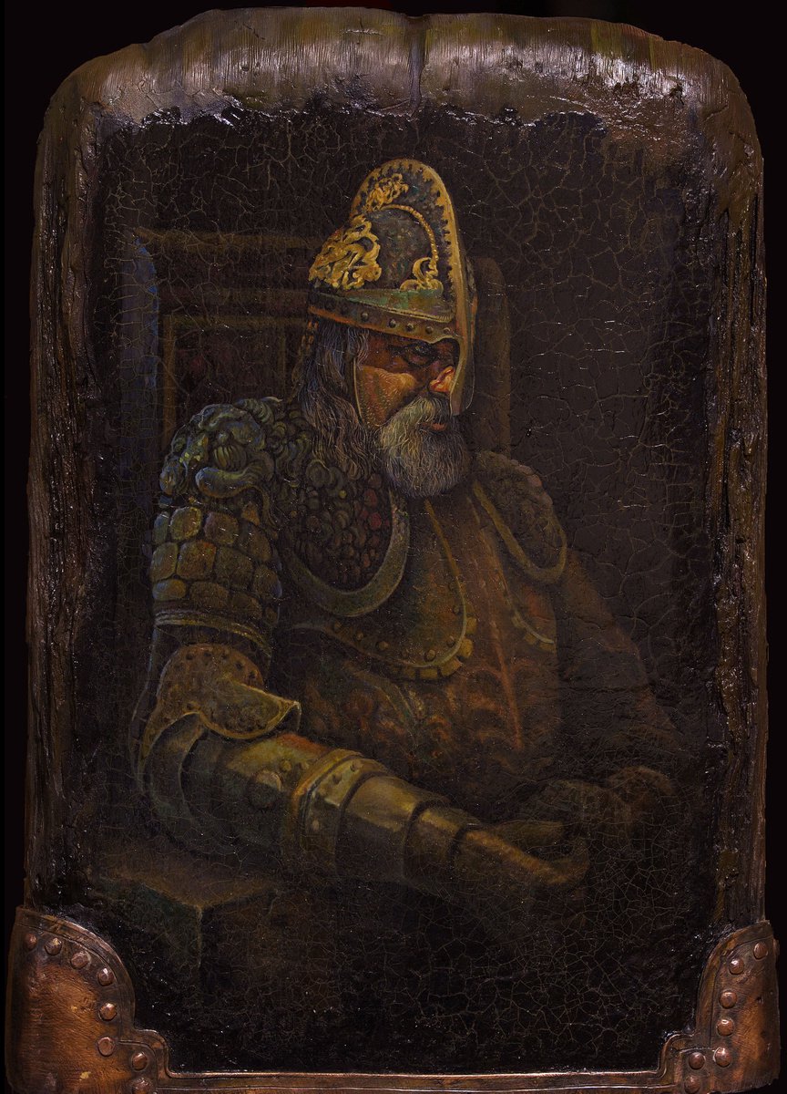 Old man in armour by Sergey Lesnikov