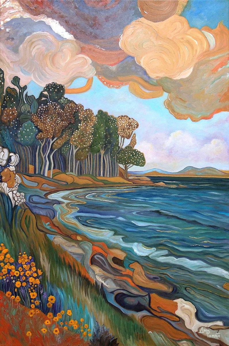 Cradled By The Waves By Angeles M. Pomata, 24 X 36, Artwork For Sale On Artfinder