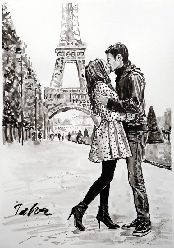 "Romantic weekend in Paris  " /30x42 cm