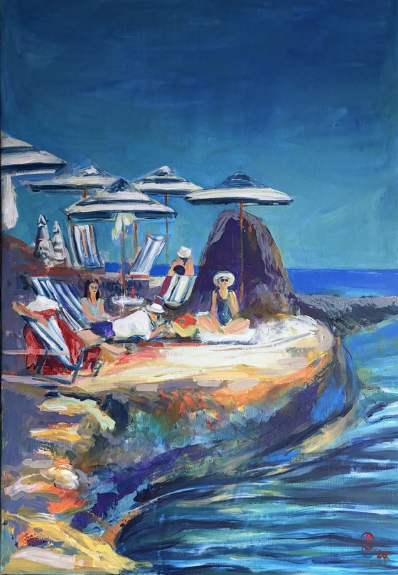 Sunlit Retreat by the Sea
