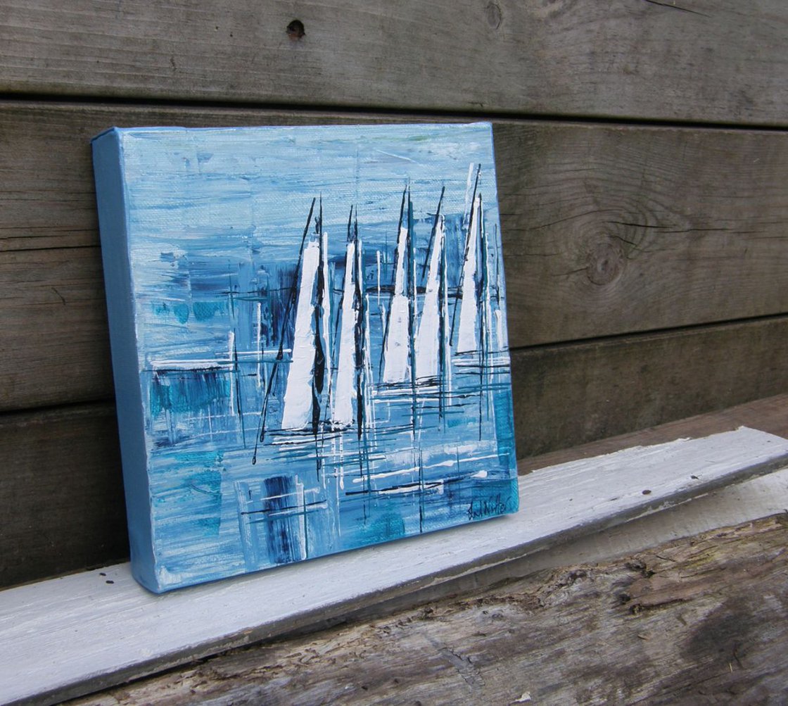 Sailcloth Acrylic painting by Lil Nutter Artfinder