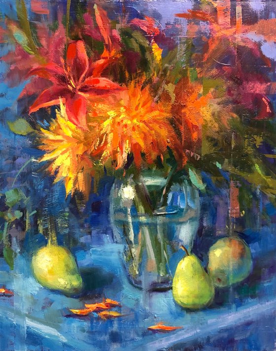 Red Dahlias