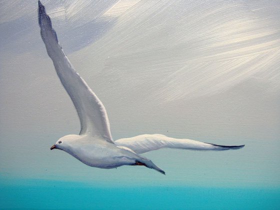 Seascape "Waves & Seagulls" LARGE Painting