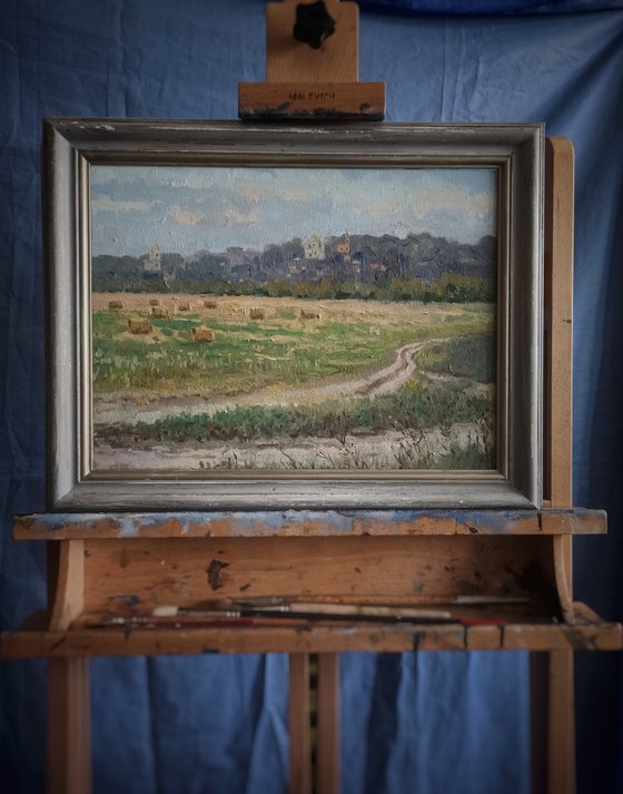 Haystacks in the field