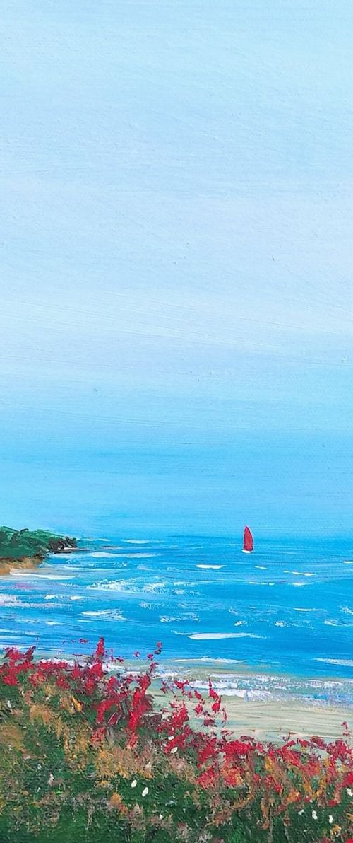 Memories of Summer - Great gift for Beach Lovers; Modern Art Office Decor Home Seascape by Mel Graham
