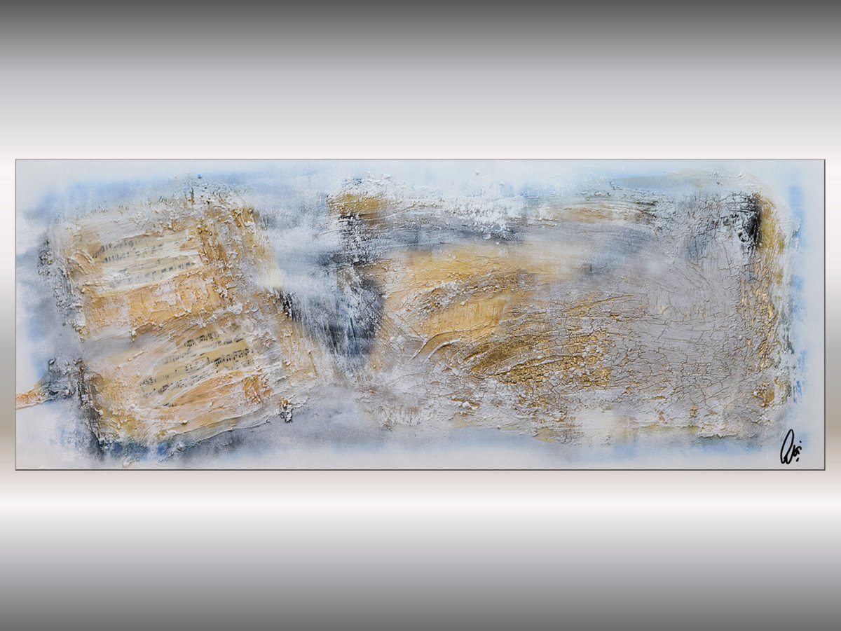Golden Symphony - Abstract Art - Acrylic Painting - Canvas Art - Abstract Painting - Ind... by Edelgard Schroer