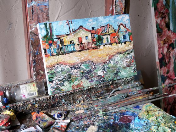 Bathing houses.