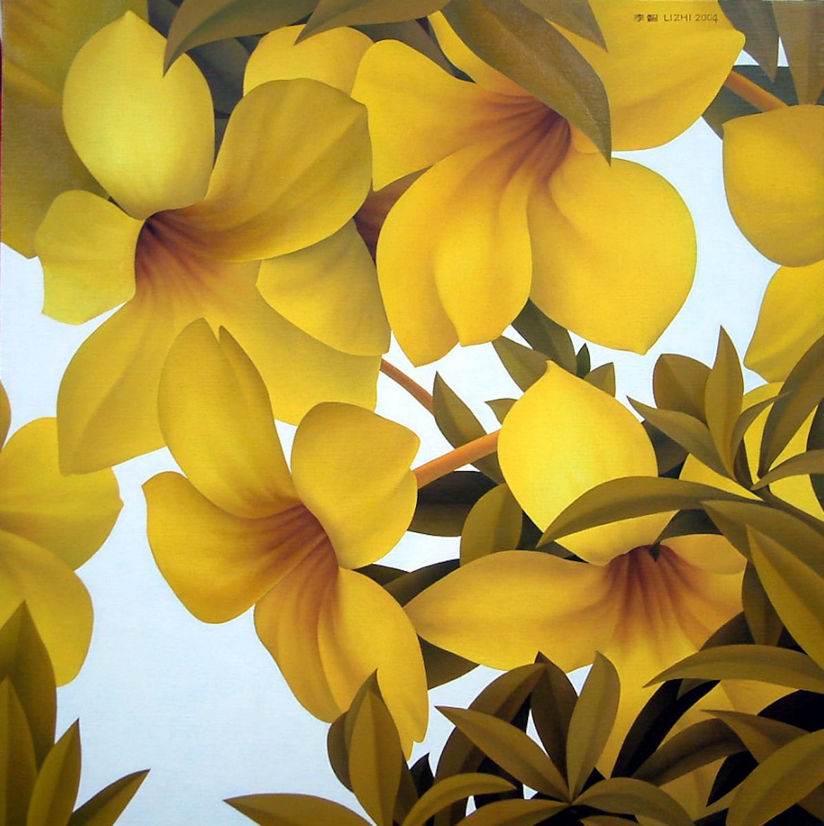 Abstract Oil Painting By Zhi Li, 31 X 31", Creative Work 27, Original Artwork