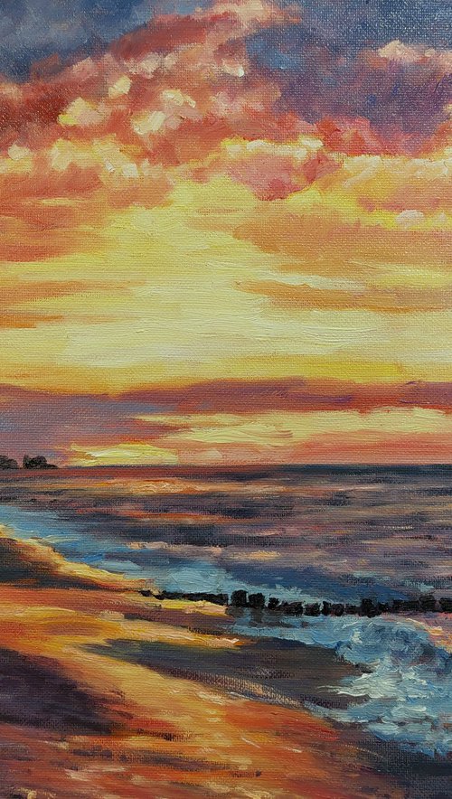 Sunset Over The Sea by Zoe Elizabeth Norman