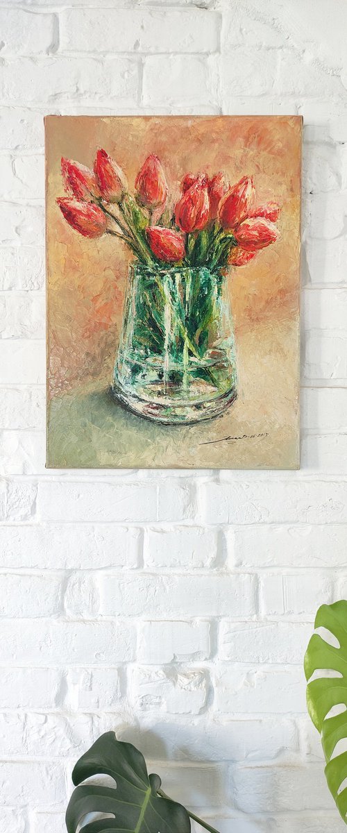 Still life "Tulips" by Yana Dulger