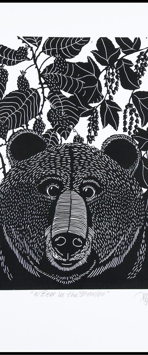 a Bear in the Berries by Mariann Johansen-Ellis