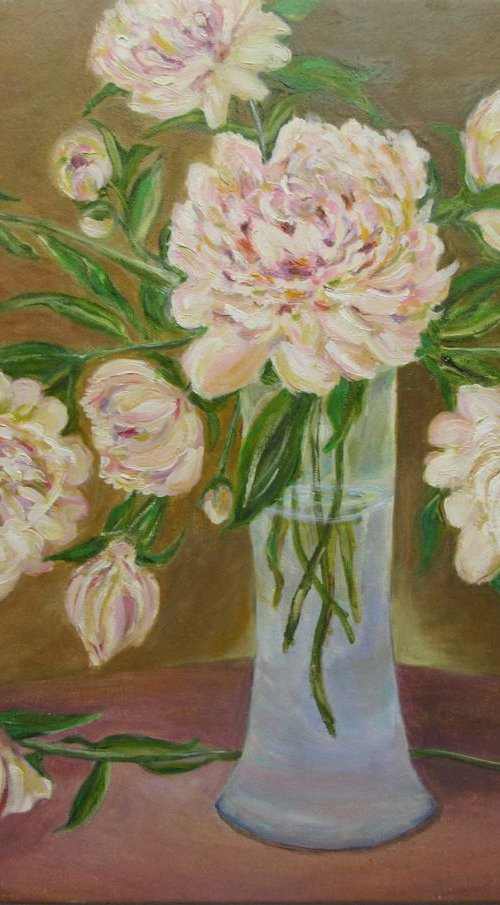 Peonies in a Vase by Katia Ricci