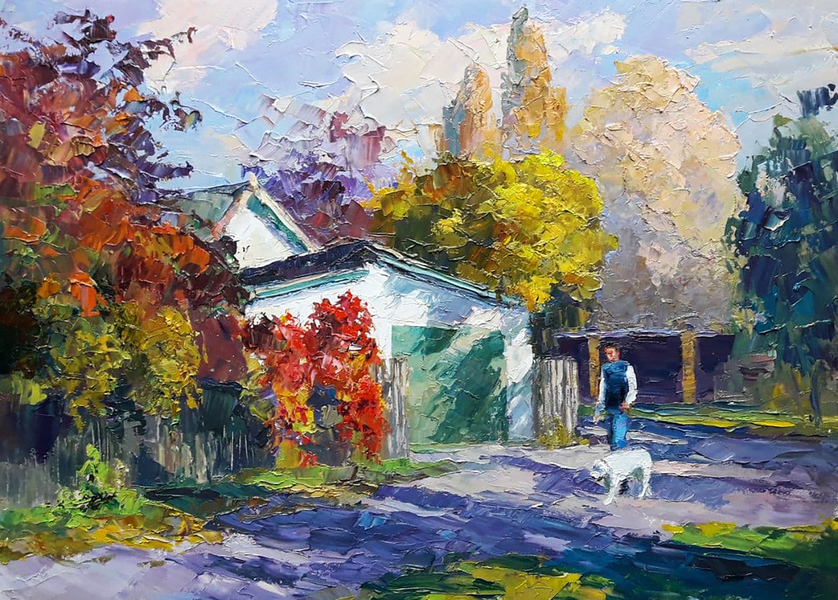 Oil painting Autumn morning by Boris Serdyuk