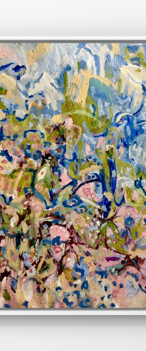 Meeting at your garden. Original abstract painting. by Ilaria Dessí