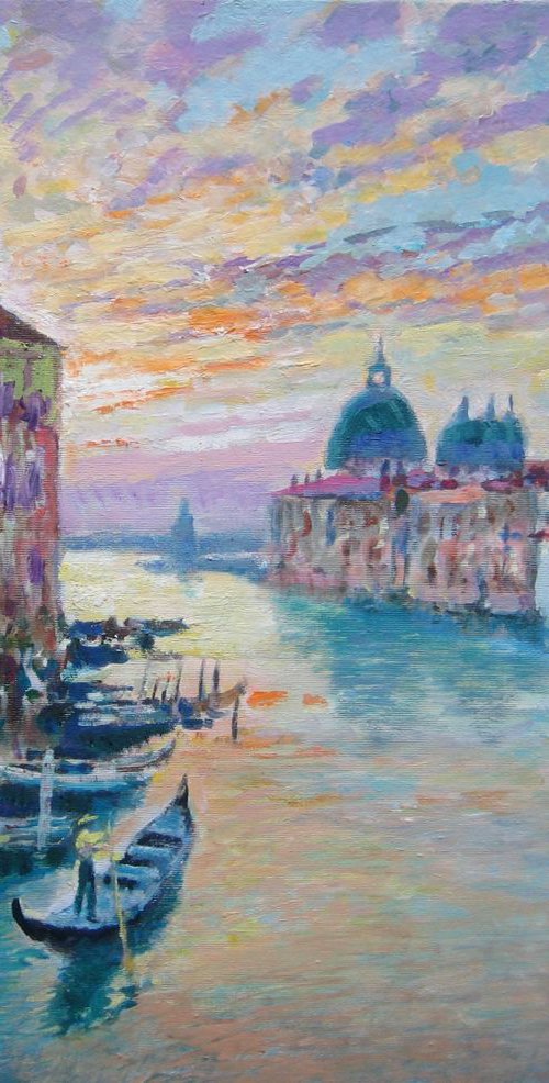 VENICE MORNING (+PRESENT - an oil paint on cardboard Etude 3 - 30x24cm ) by Oleksandr Bielskyi