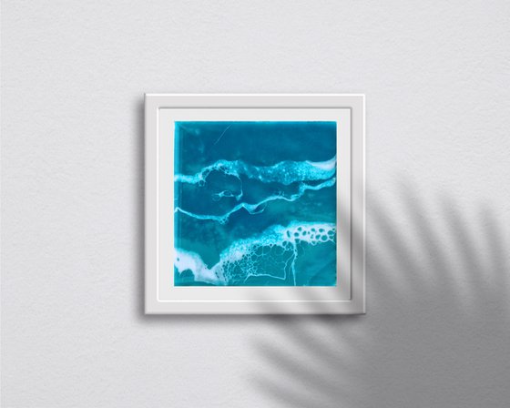 Mini diptych "Blue lagoon" - original seascape artwork, set of 2