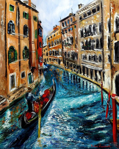Gondola in Venice, Italy II by Ruslana Levandovska