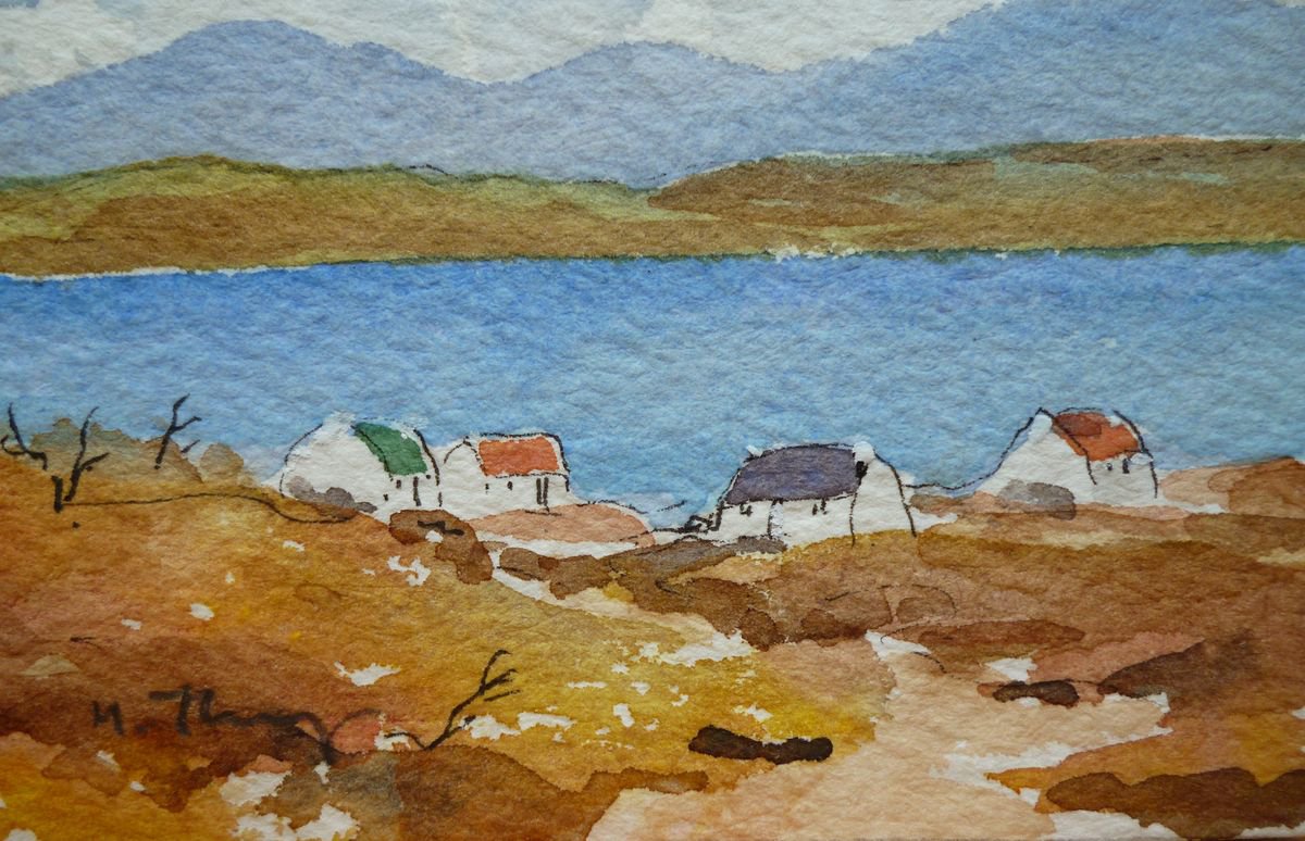 Cottages in Achill, county Mayo by Maire Flanagan