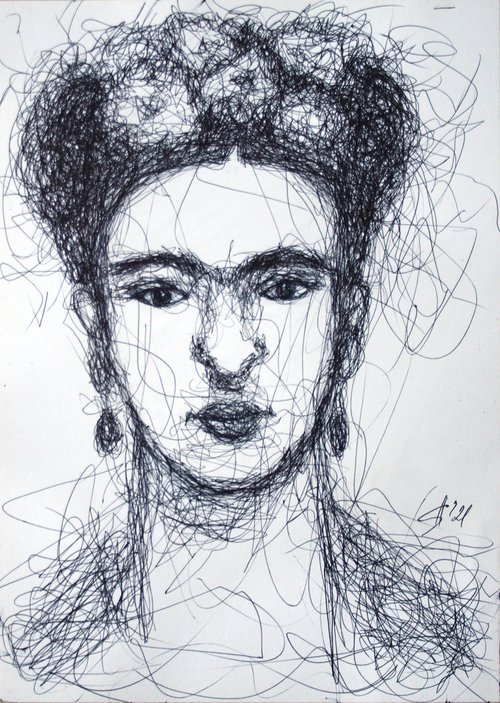 Frida Kahlo I /  ORIGINAL PAINTING by Salana Art Gallery