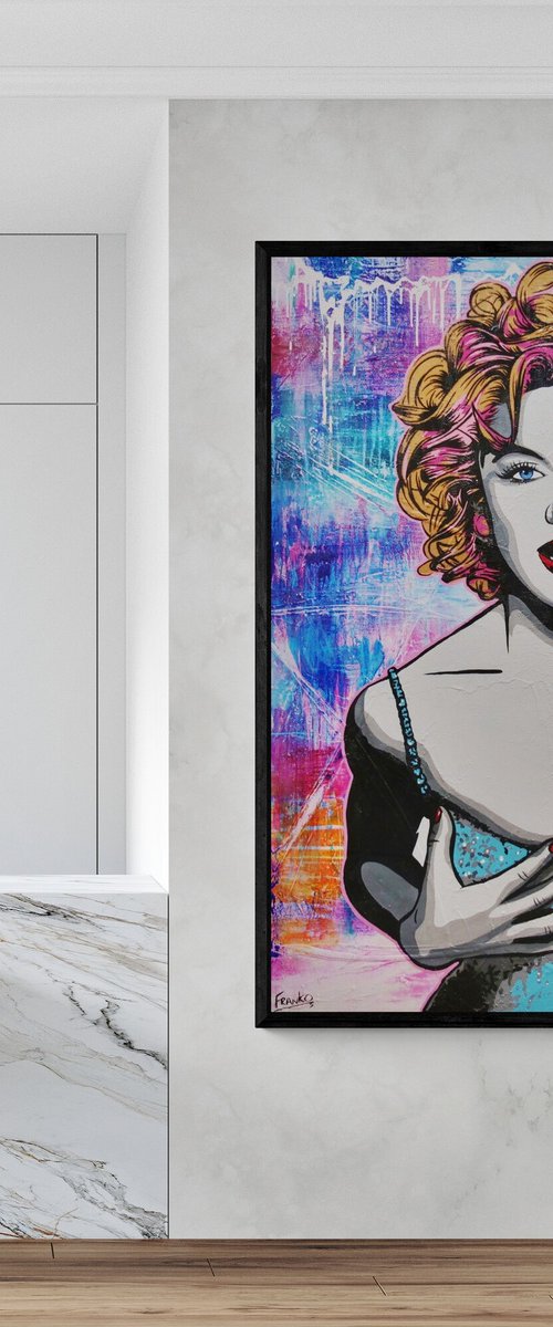 Suave Ms M 140cm x 180cm Textured Abstract Art by Franko