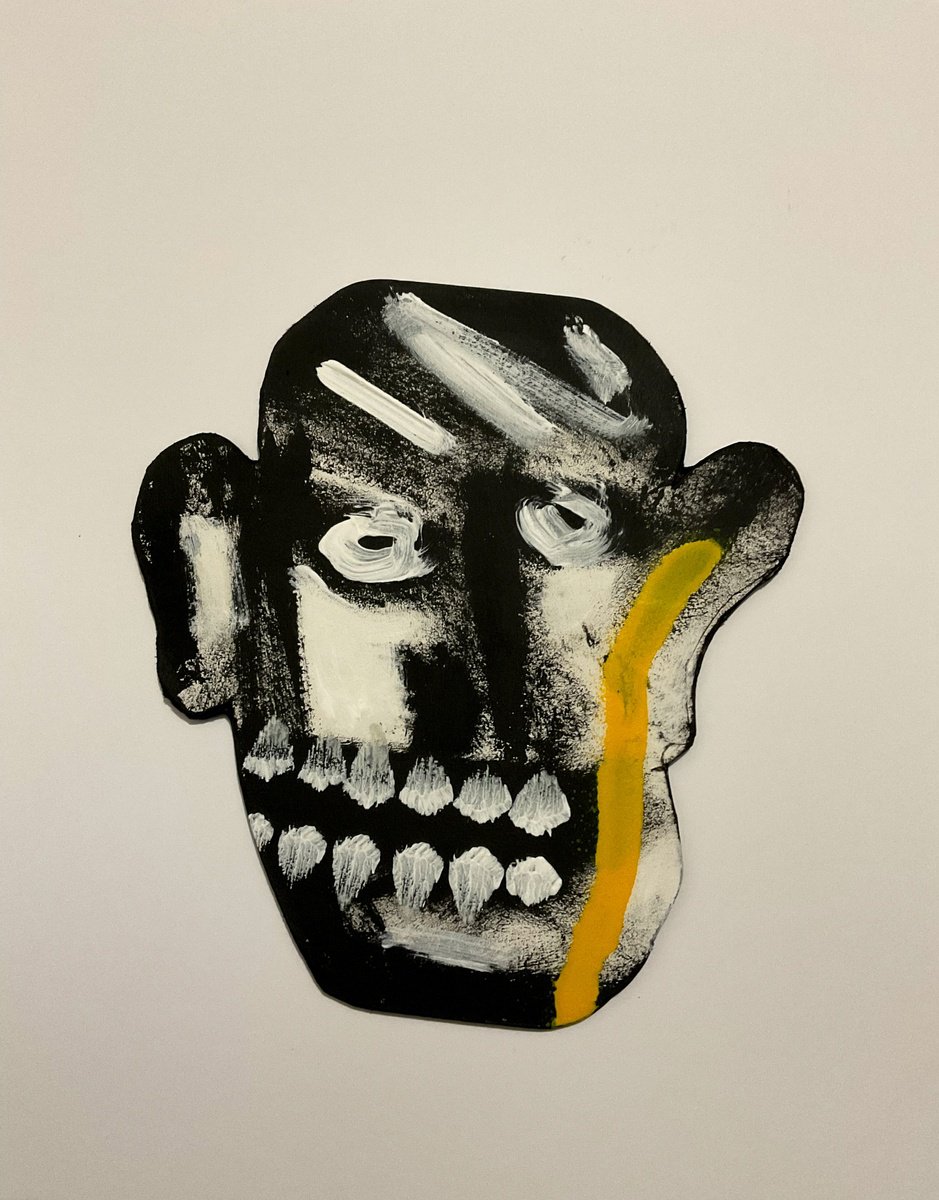 Expressive Portrait Painting By V. Lishko, 7 X 8", Portrait, Original Artwork