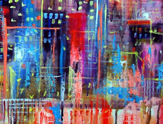 Abstract New York City2, 36x24in