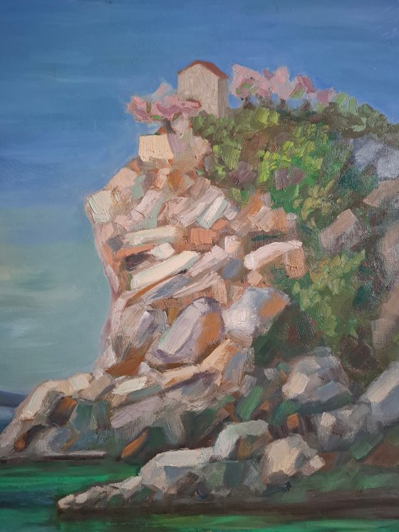 Oil painting Croatian seascape