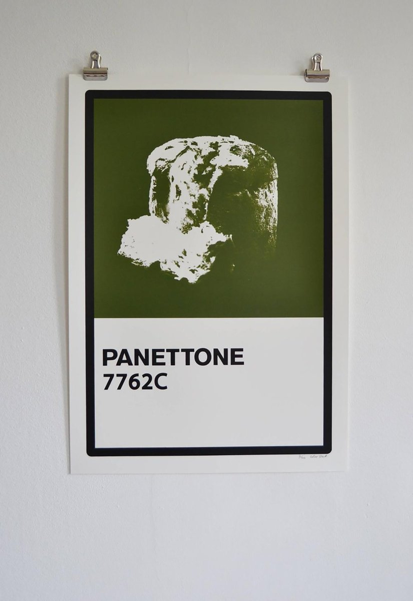 Graphic Screenprint , Panettone 7762C By Colour Black, 14 X 20, Artwork For Sale On Artfinder