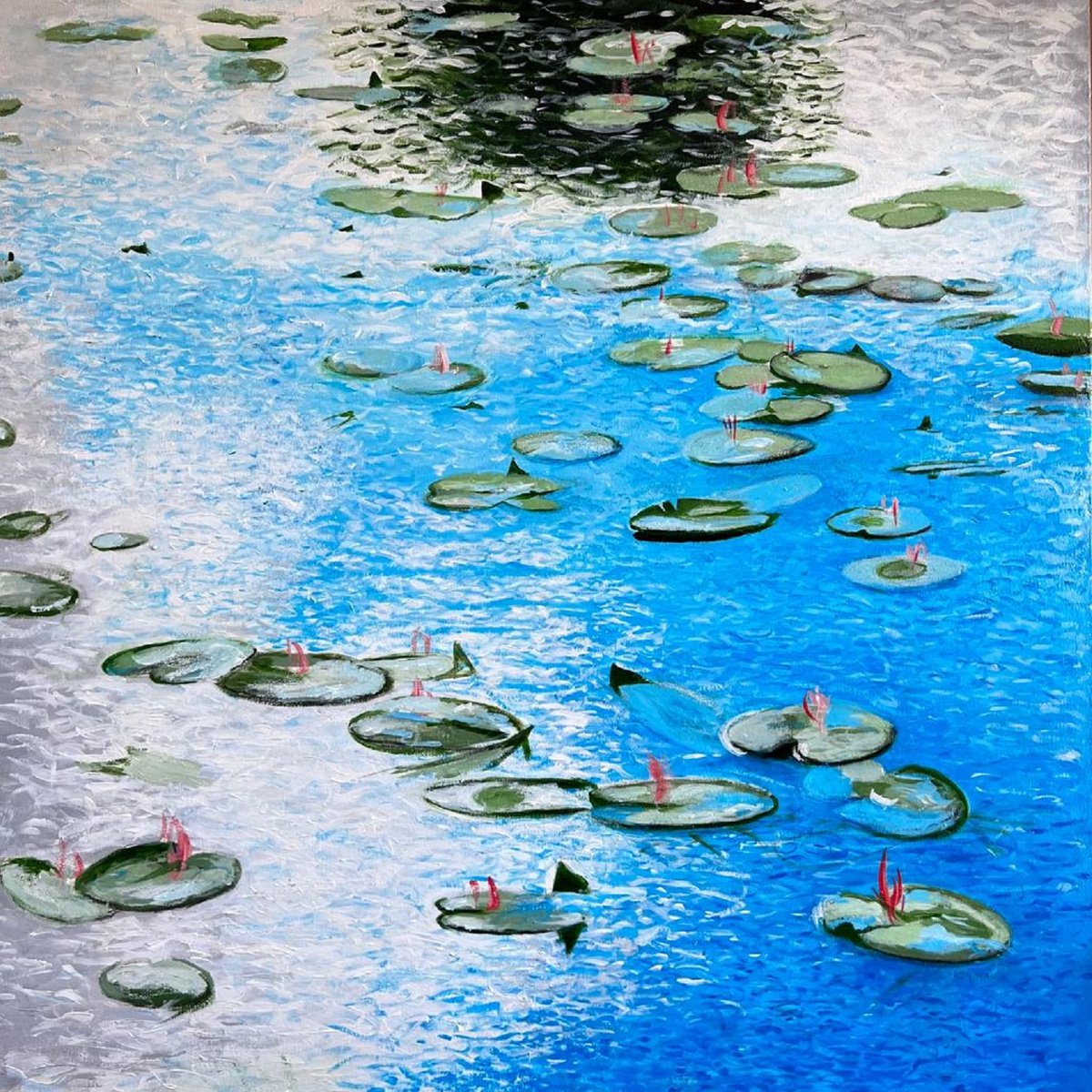  Clouds And Lilies By Shabs Beigh, 36 X 36, Artwork For Sale On Artfinder