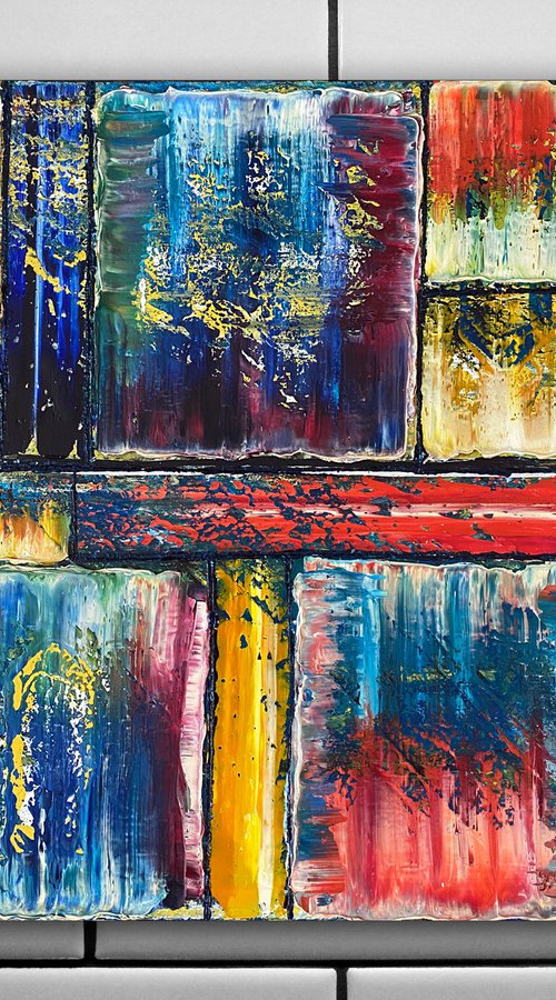 "Lost And Found" - SPECIAL PRICE - Original Highly Textured PMS Abstract Oil Painting On Canvas - 16" x 20" by Preston M. Smith (PMS)