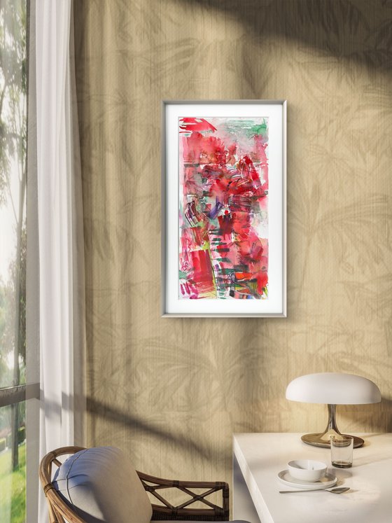 Abstract Landscape Red Poppies
