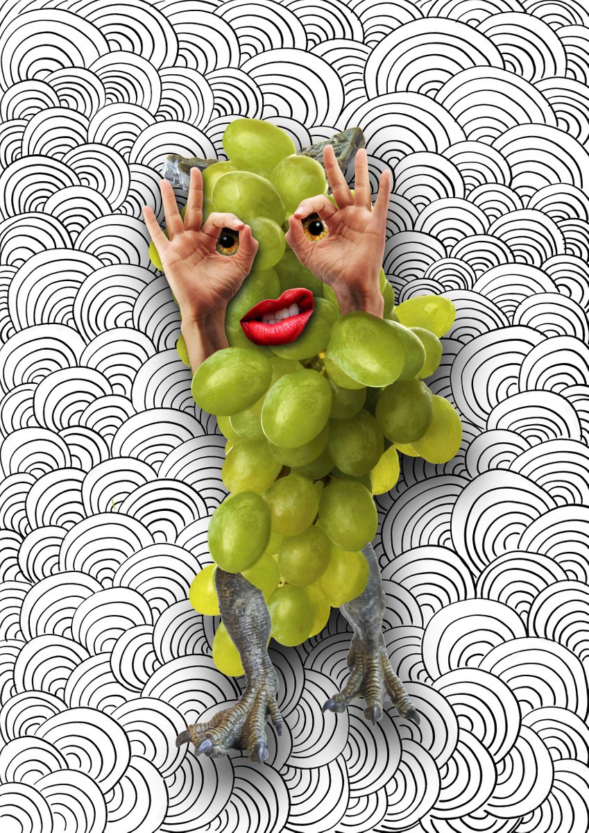 Grape position#2/collage by Olga Sennikova