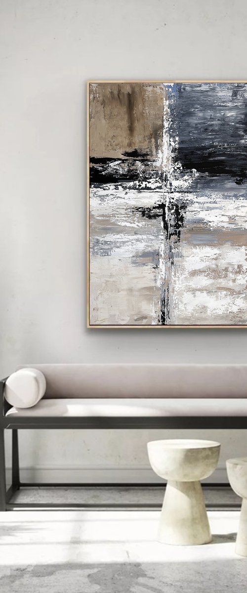 Silence neutral beige grey by Tatiana Malinovscaia