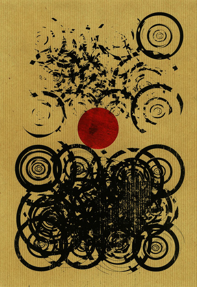 Abstract Collage By Petr Strnad, 11 X 14", Endless Events 15., Original Artwork