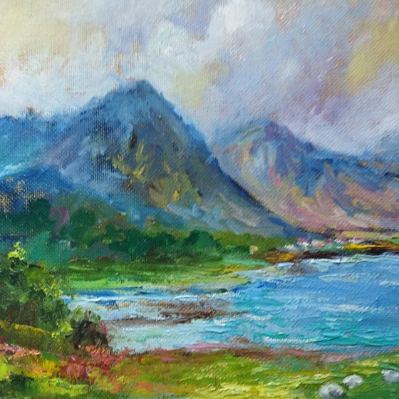 Scottish landscape with sheep