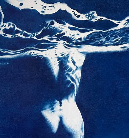 Blue Siren – Large Mythological Water Figure by Julia Shilo