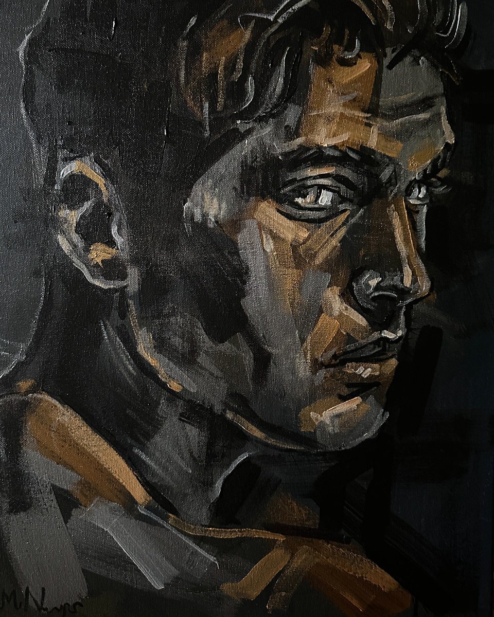 Urban And Pop Portrait Acrylic Painting By Emmanouil Nanouris, 16 X 20, Lust, Original Artwork