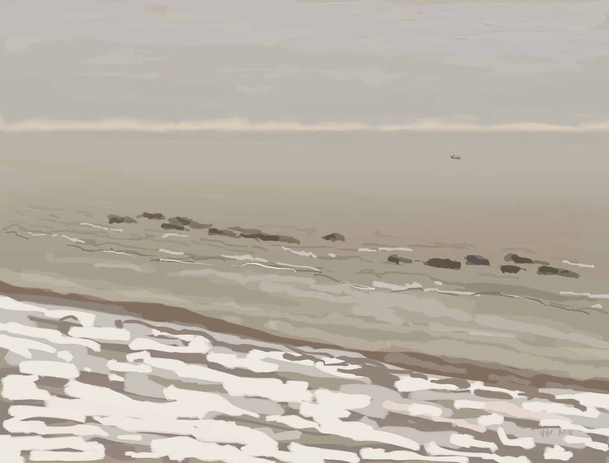 Snow on the beach, 5/2/18 by Danny Mooney