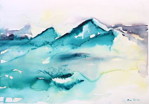 Abstract Landscape "Mountain Peaks" by Aimee Del Valle