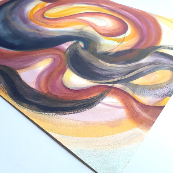 Original Watercolor Abstract Painting - 'Undulation'