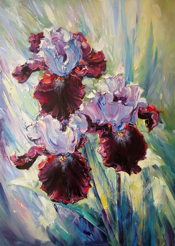 "Irises" original artwork by Artem Grunyka