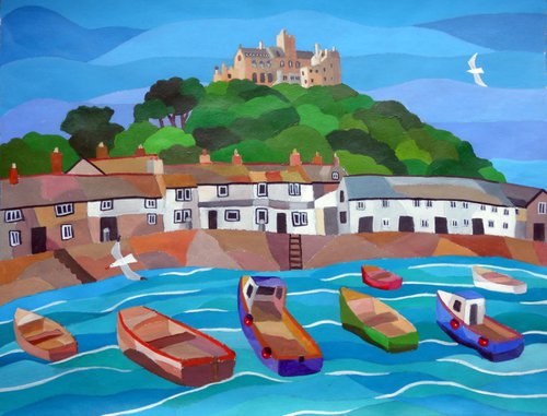 Harbour boats, St Michael's Mount by Tim Treagust