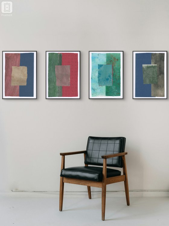 Geometric abstract wall art