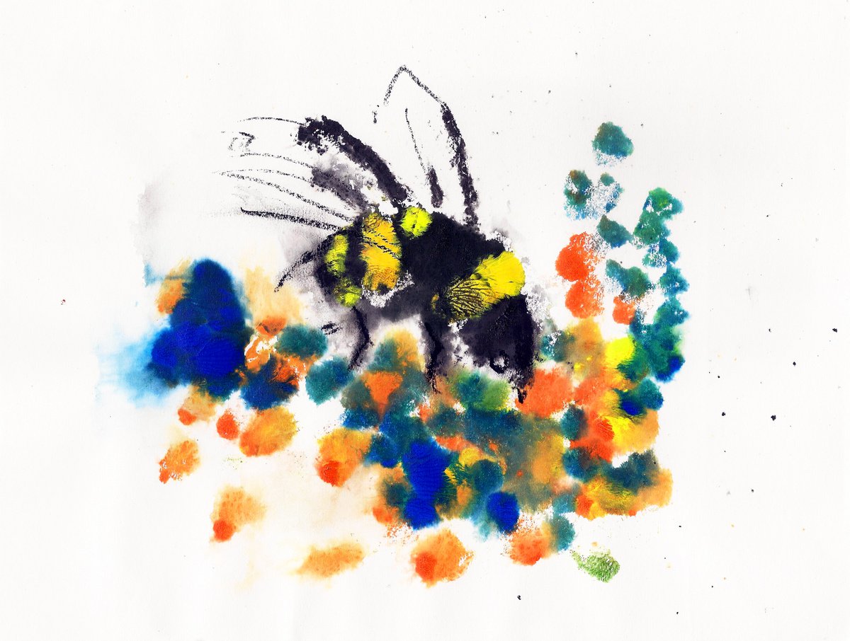 Impressionistic Limited Edition Print , Bumblebee To Bee Or Not To Bee By Asha Shenoy, 11 X 8, Artwork For Sale On Artfinder