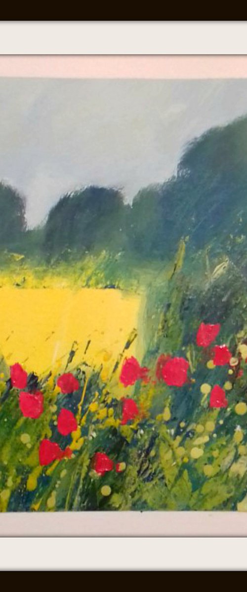 Rapeseed Field with Poppies II by Jan Rippingham